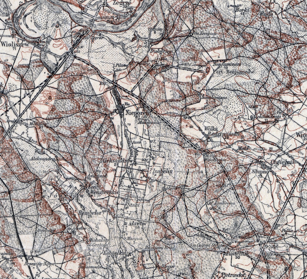 kolej 1919 mapa